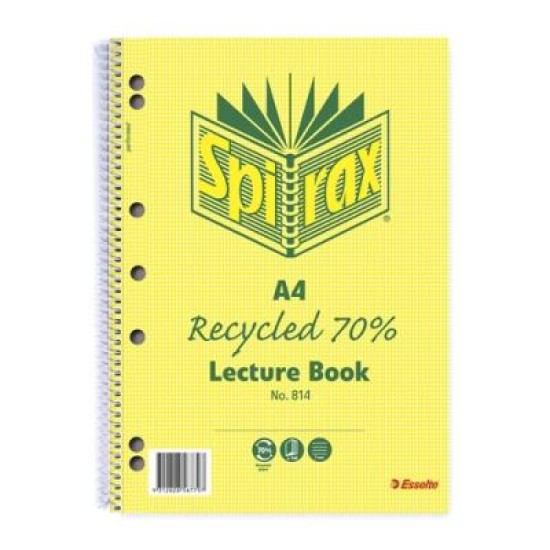 SPIRAX 814 RECYCLED LECTURE BOOK A4 S/O