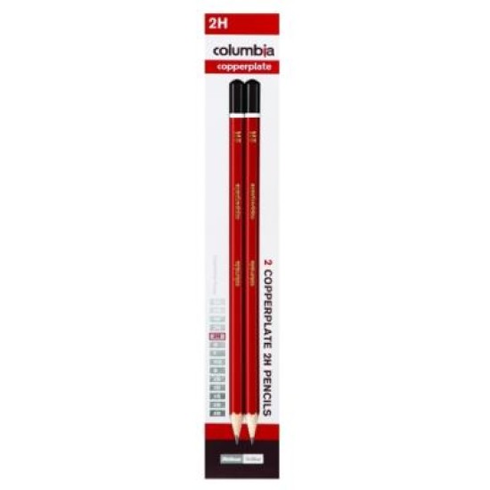 COLUMBIA PENCIL COPPERPLATE HEX 2H CARD2