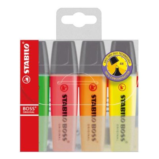 STABILO BOSS HIGHLIGHTER 70/4 ASST WAL4