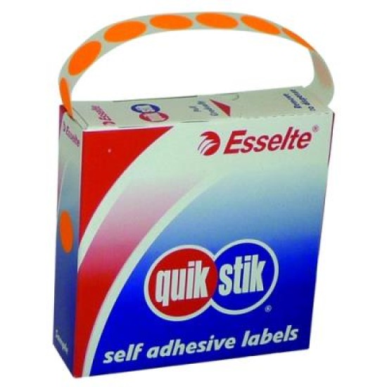 QUIKSTIK LBL DISP CIRCLE PERM 14MM F/ORO