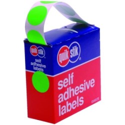 QUIKSTIK LBL DISP CIRCLE PERM 24MM F/GR