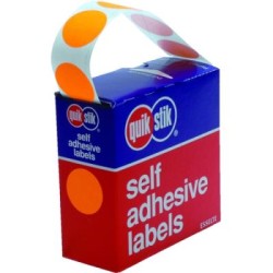 QUIKSTIK LBL DISP CIRCLE PERM 24MM F/ORN
