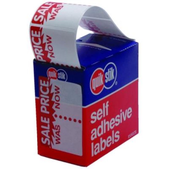QUIKSTIK LBL DISP SALE PR PERM WAS/NOW