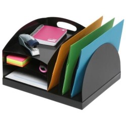 MARBIG METAL ORGANISER 2 WAY CURVED BLK