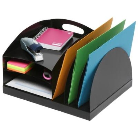 MARBIG METAL ORGANISER 2 WAY CURVED BLK