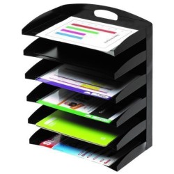 MARBIG METAL ORGANISER 6 TIER CURVED BLK