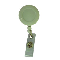 REXEL RETRACTABLE CARD HLDR W/STRAP WHT