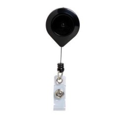REXEL RETRACTABLE C/HLDR W/STRAP LOCK BLK