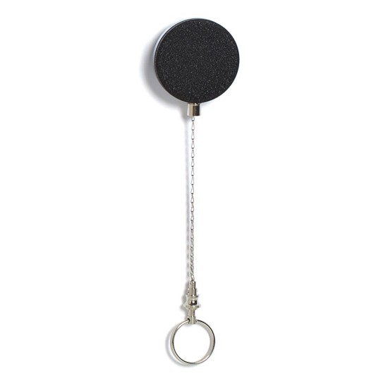 REXEL METAL RETRACT KEY HLDR CHAIN W/RING