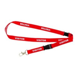 REXEL PREPRINTED VISITOR LANYARD RED PK 5