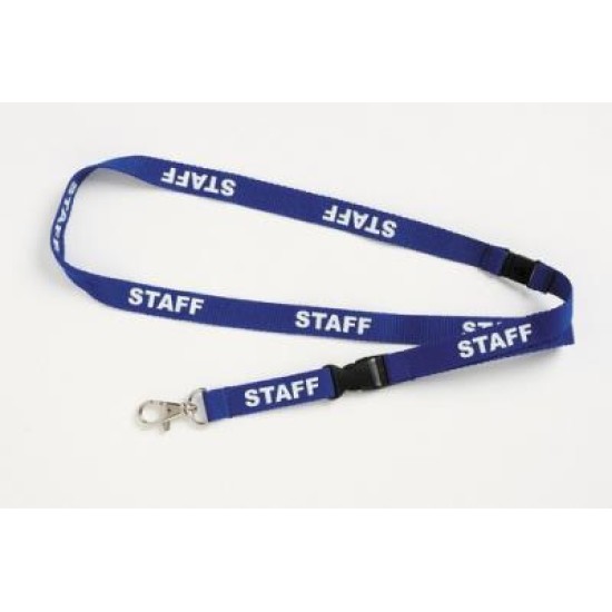 REXEL PREPRINTED STAFF LANYARD BLU PK 5