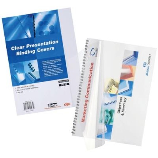GBC CLEAR COVERS 150 MICRON A4 25PK