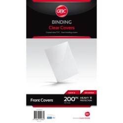 GBC CLEAR COVERS 200 MICRON A4 200PK