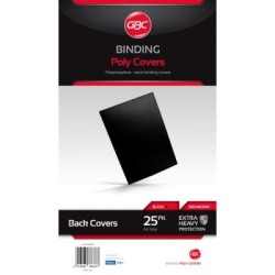 GBC POLYCOVER BLACK 25PK