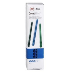 GBC PLASTIC 21 LOOP 10MM BLUE 100PK