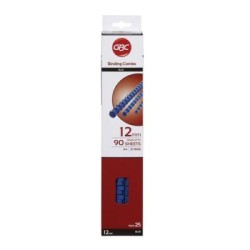 GBC PLASTIC 21 LOOP 12MM BLUE 25PK