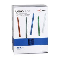GBC PLASTIC 21 LOOP 19MM BLUE 100PK