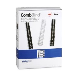 GBC PLASTIC 21 LOOP 32MM WHITE 50PK