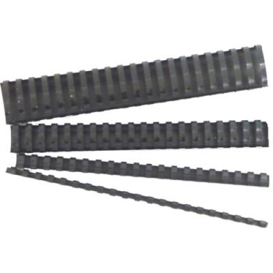 GBC PLASTIC 21 LOOP 6MM BLACK 100PK