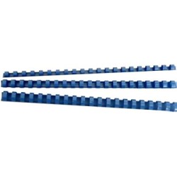 GBC PLASTIC 21 LOOP 6MM BLUE 100PK