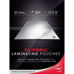 GBC A6 125 MICRON POUCHES 25PK