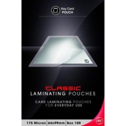 GBC 64X99 175 MICRON POUCH KEY 100PK
