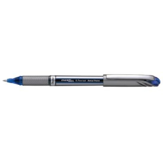 PENTEL ENERGEL METAL POINT PEN 0.7MM BLU
