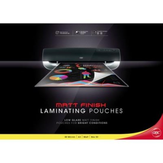 GBC A3 80 MICRON POUCHES MATT 50PK
