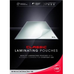 GBC A5 80 MICRON POUCHES 100PK GBC A5 80 MICRON POUCHES 100PK