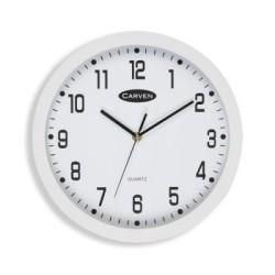 CARVEN WALL CLOCK 300MM WHITE RIM