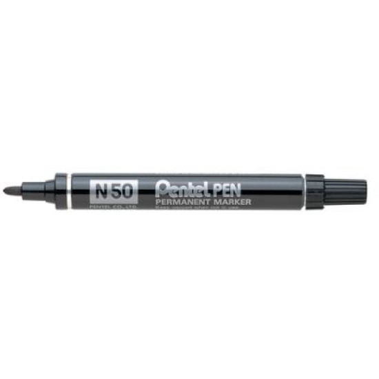 PENTEL PERM MARKER BULLET TIP 4.3MM BLAC