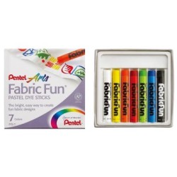 PENTEL FABRIC FUN DYE STICKS PASTEL PACK