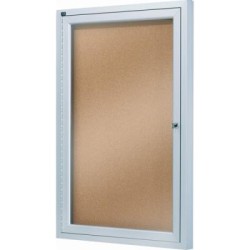 QUARTET 1 DOOR ALUM FRAME CORK 900X600MM