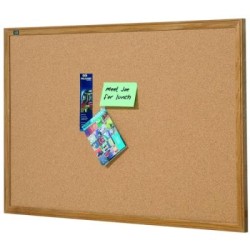 QUARTET OAK FRAME CORKBOARD 1800X1200MM