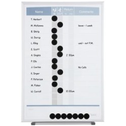 QUARTET MATRIX IN/OUT WHITEBOARD 410X280MM