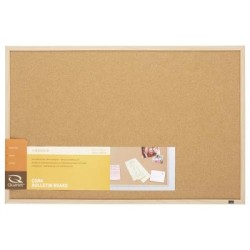 QUARTET OAK FINISH CORKBOARD 580X890MM