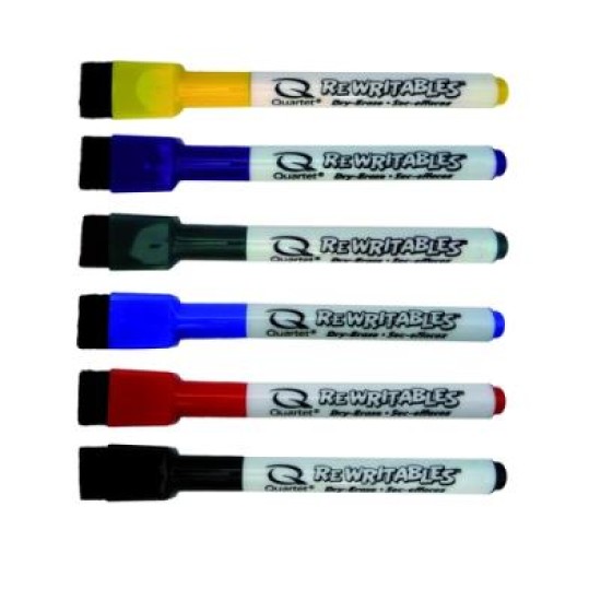 QUARTET REWRITABLES DRY ERASE MKRS 6PK