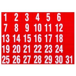 QUARTET MAGNETIC DATES RED SET OF 31