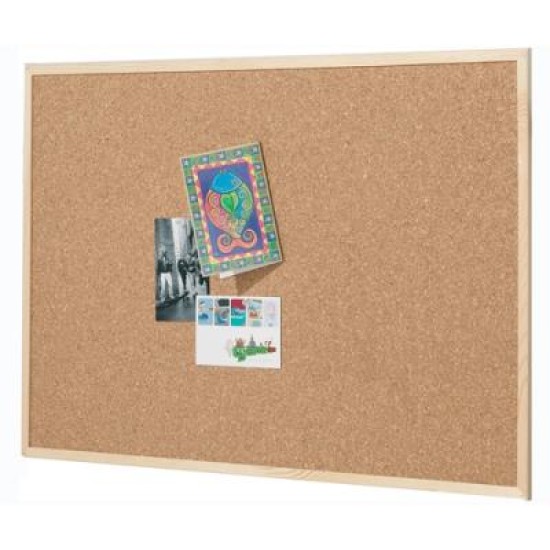 QUARTET PINE FRAME CORK BOARD 450X600MM