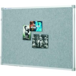 PENRITE FABRIC PINBOARD SILVER 900X600MM