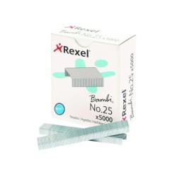 REXEL STAPLES BAMBI NO.25 5000BX