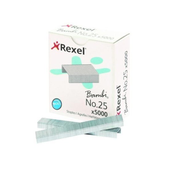 REXEL STAPLES BAMBI NO.25 5000BX