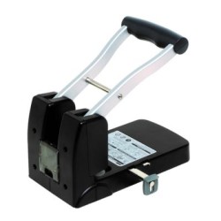 REXEL PUNCH POWER 2HOLD 100SHT BLK/SLV