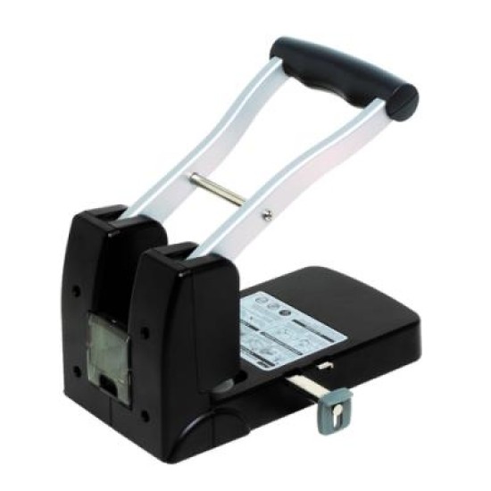 REXEL PUNCH POWER 2HOLD 100SHT BLK/SLV
