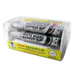 PENTEL MAXIFLO WHITEBOARD MARKER BLT PK4 + DUST