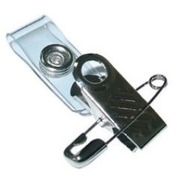 Heavy duty clips with safety pin for ID cards or pouches Heavy duty clips with safety pin for ID cards or pouches