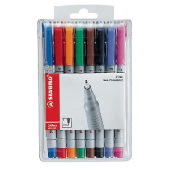 STABILO OHPEN SOLUBLE FINE 852/46 BLACK