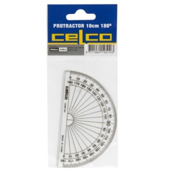 CELCO PROTRACTOR 10CM 180DEG HANGSELL