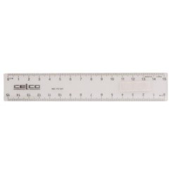 CELCO RULER 15CM PLASTIC CLEAR T101
