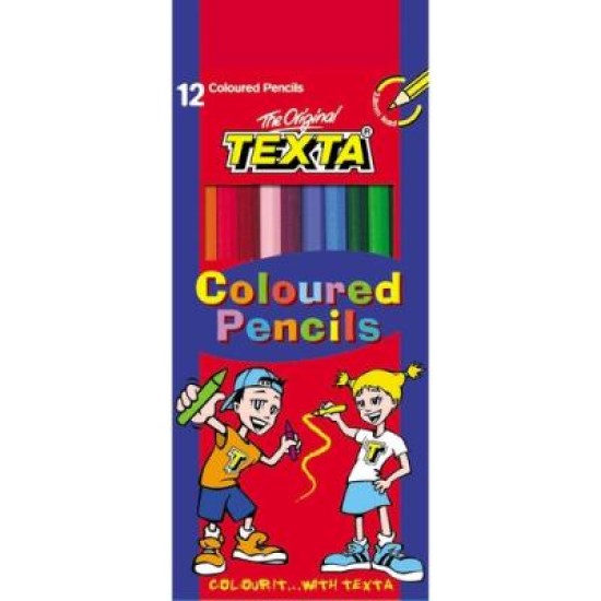 TEXTA COLOURED PENCILS  ASSTD BX12